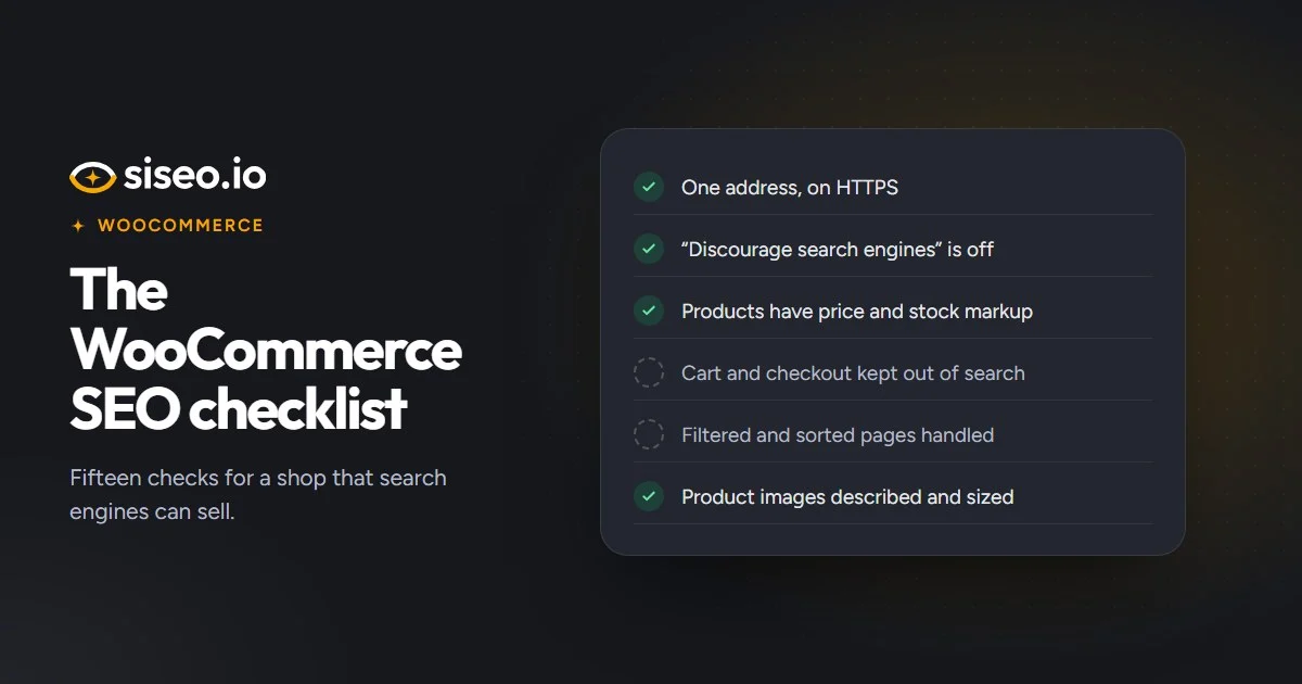 WooCommerce SEO checklist: 15 checks for your shop